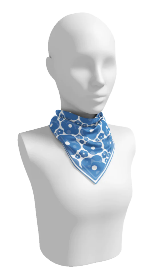 Swells Slate Poppy Scarf
